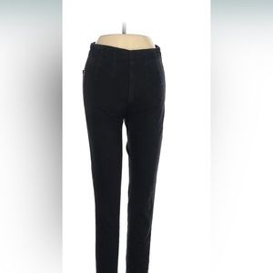 Black Free People Frayed Bottom Jeggings